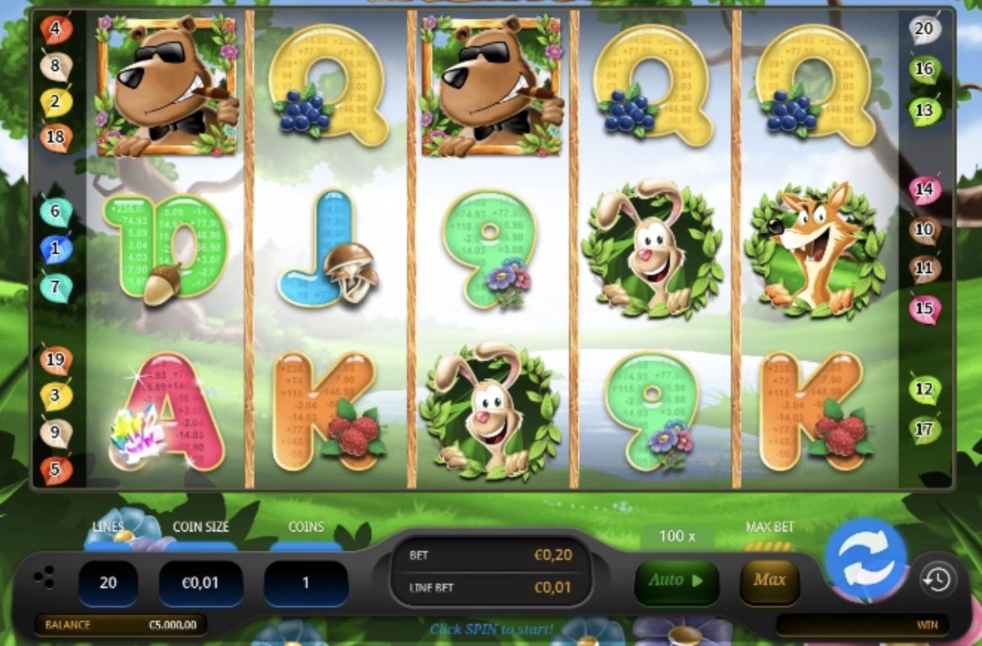 Broker Bear Blast: image of main menu