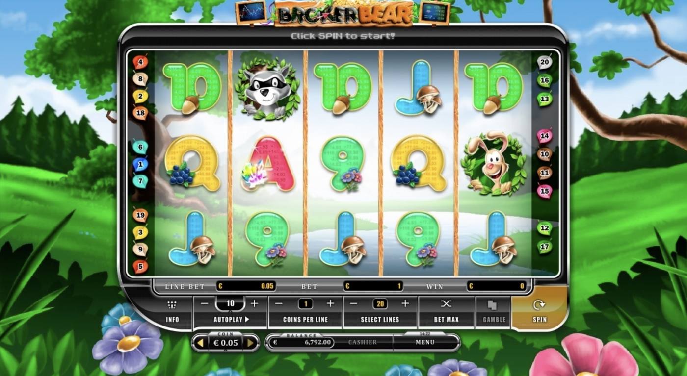 Broker Bear: image of main menu