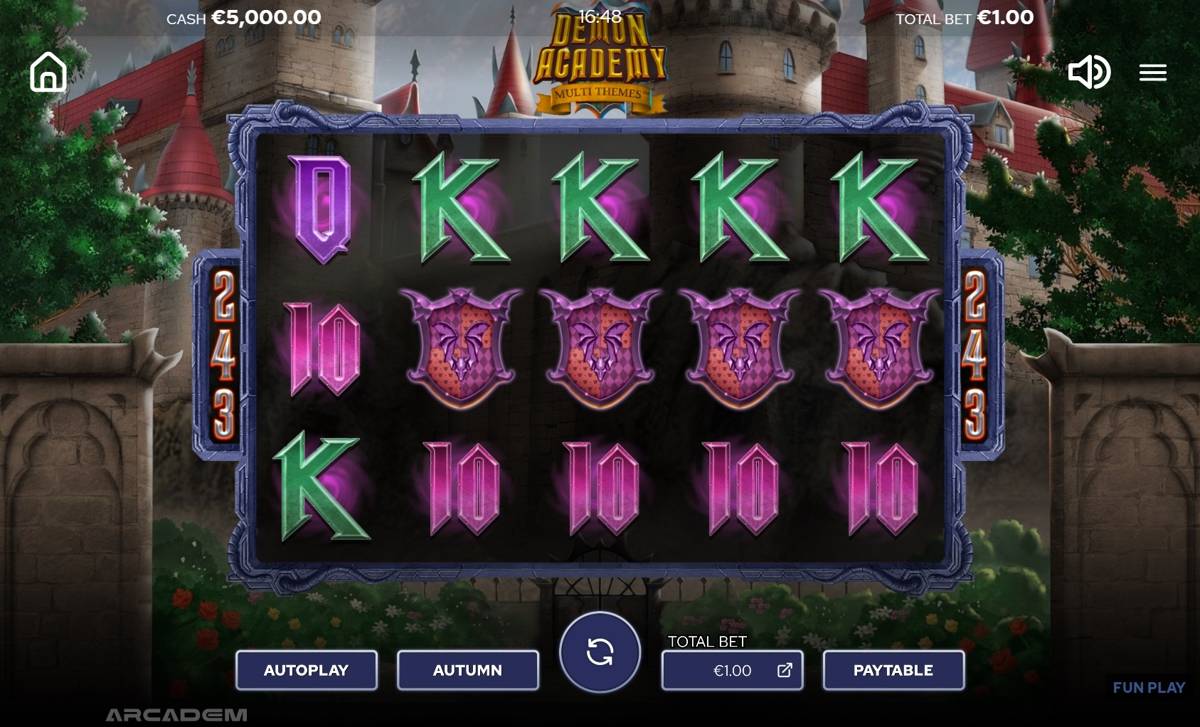 Demon Academy Multi Themes: image of main menu