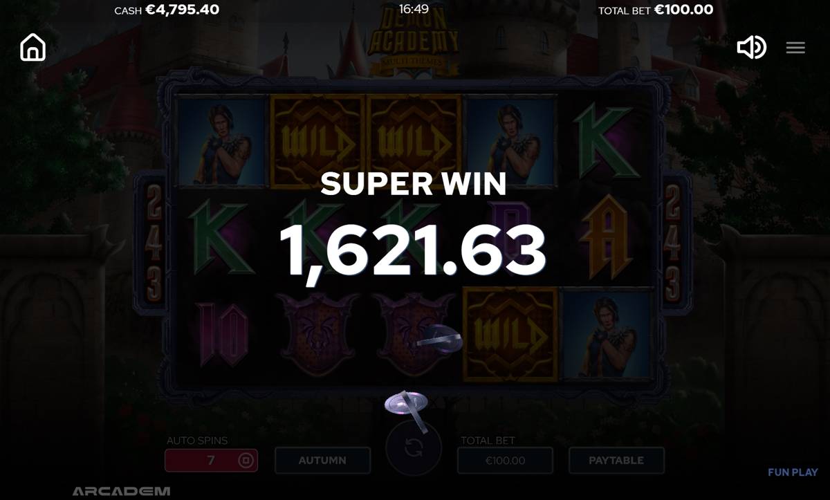 Demon Academy Multi Themes: image of winning