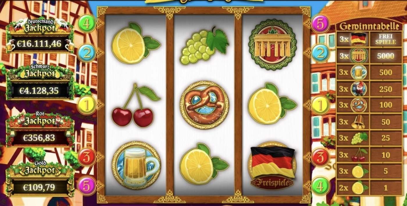 Deutschland Jackpot: image of main menu