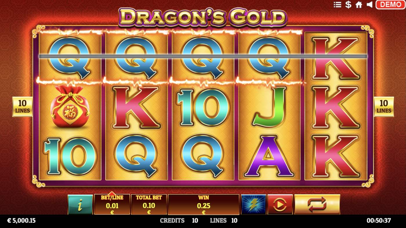 Dragons Gold (Oryx): image of winning