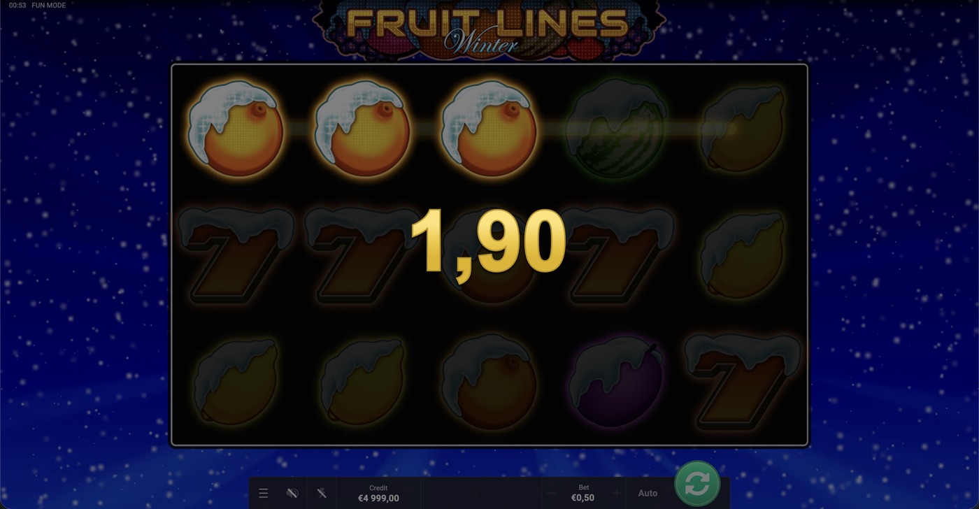 Fruit Lines Winter: image of winning