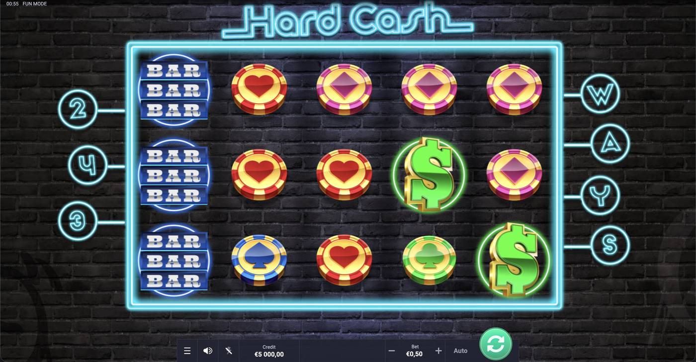 Hard Cash: image of main menu