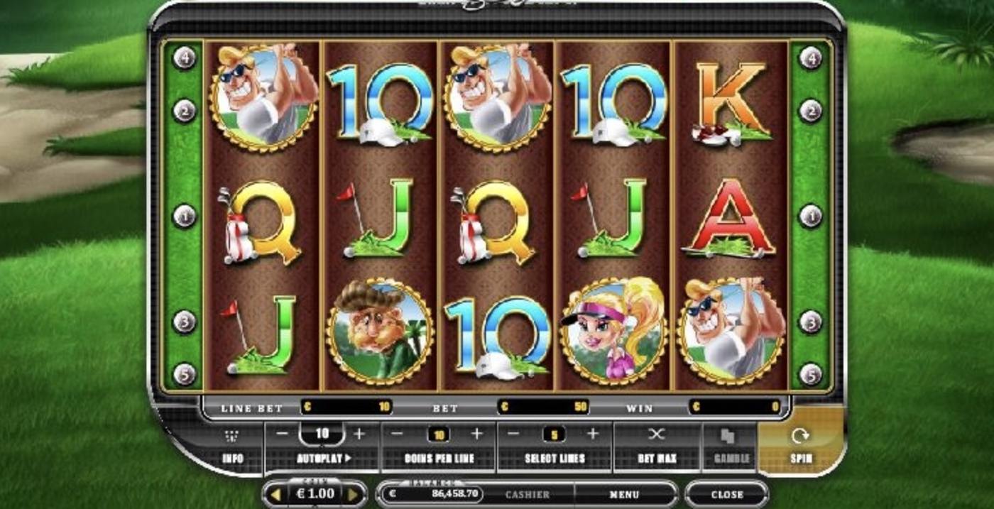 Lucky Swing: image of main menu