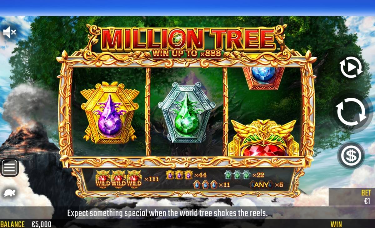 Million Tree: image of main menu