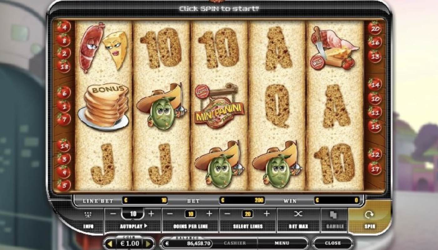 Mini Panini: image of main menu
