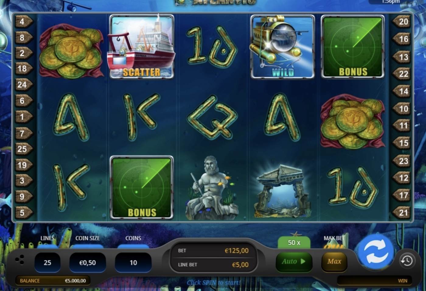 Mission: Atlantis: image of main menu