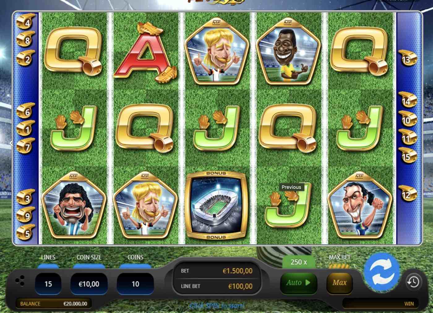 Mundial Fever: image of main menu