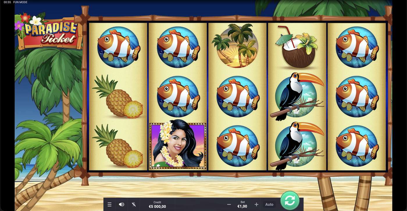 Paradise Ticket: image of main menu
