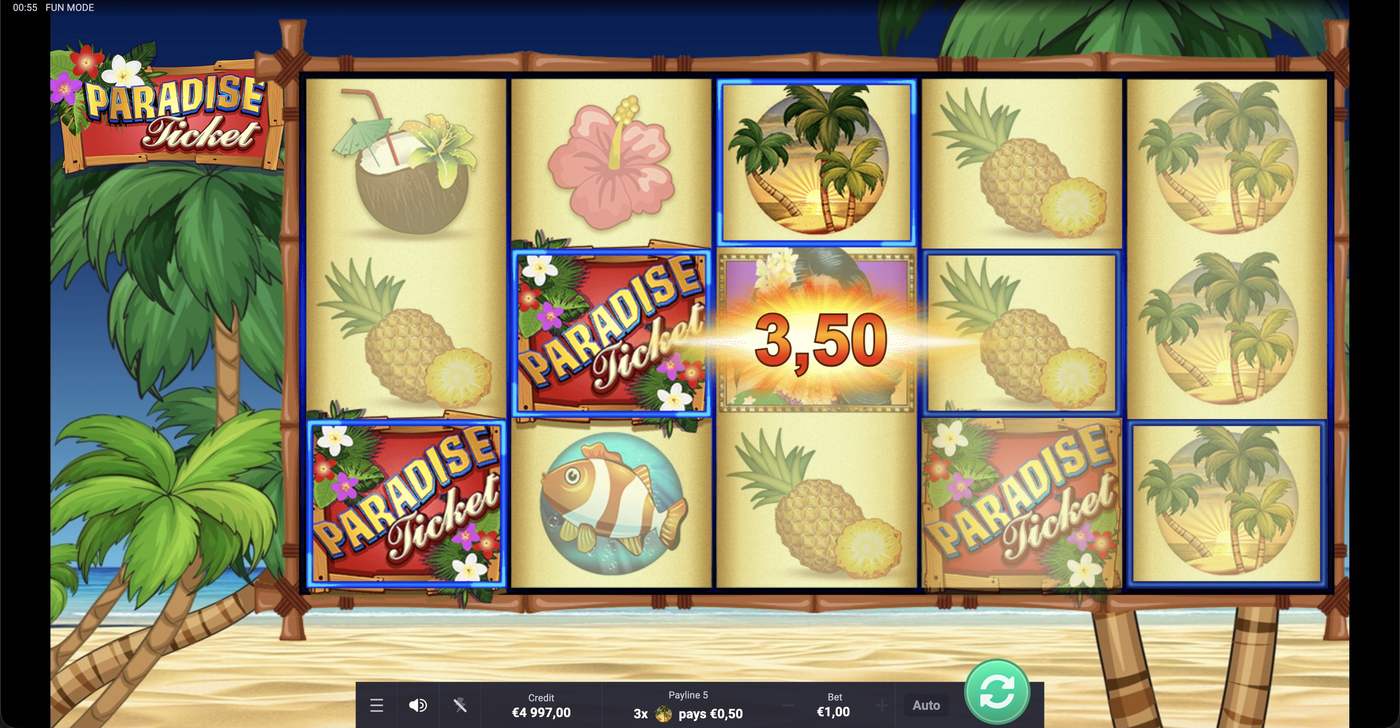 Paradise Ticket: image of winning