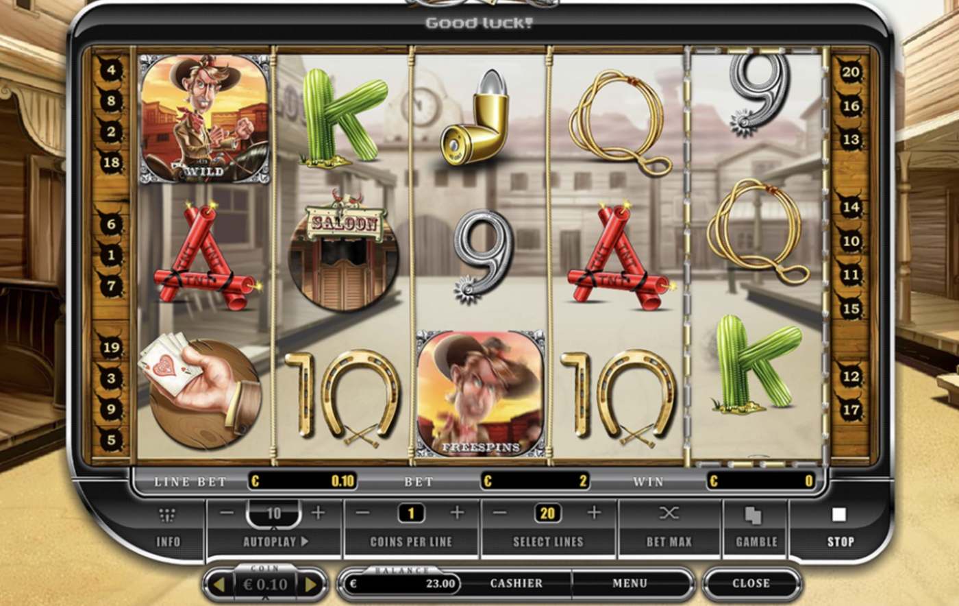 Quick Slinger: image of main menu