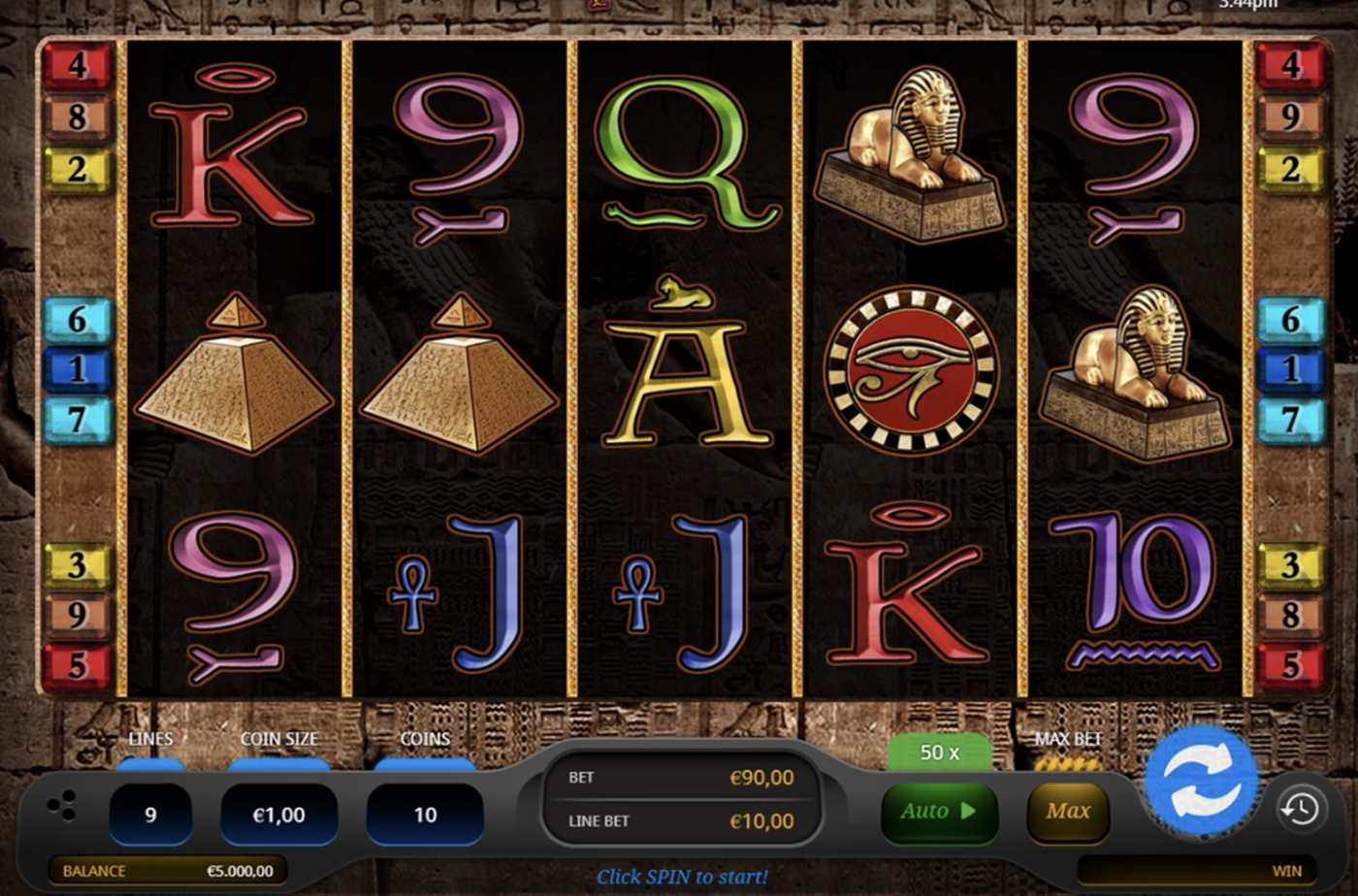 Sceptre of Cleo: image of main menu
