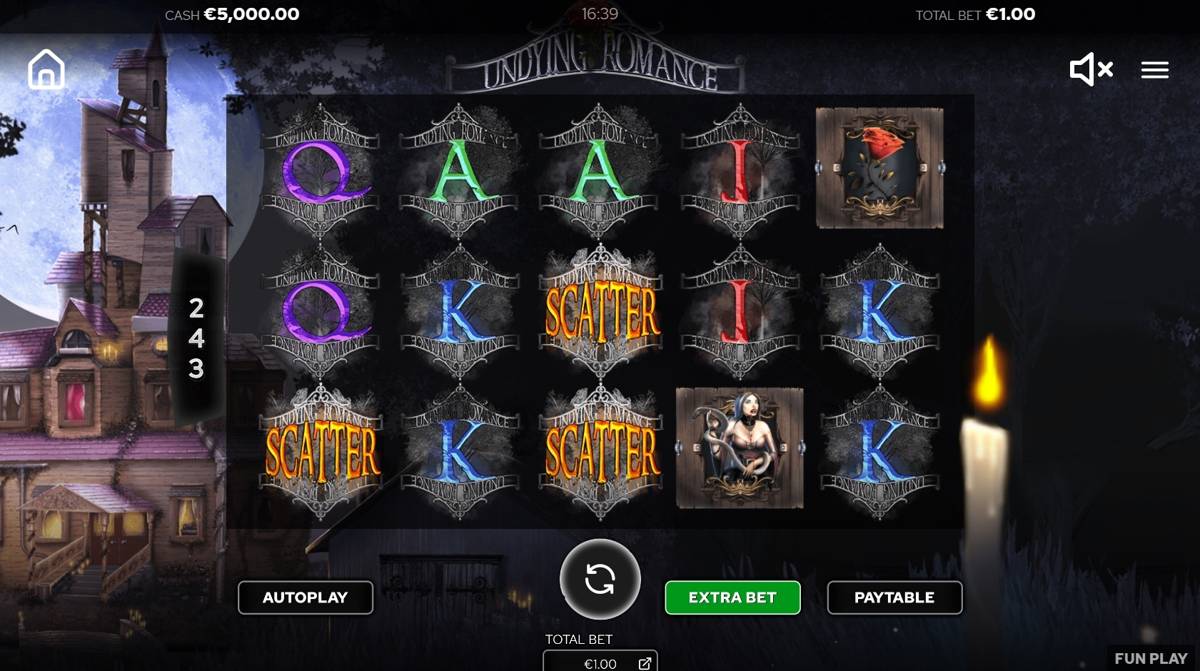 Undying Romance: image of main menu