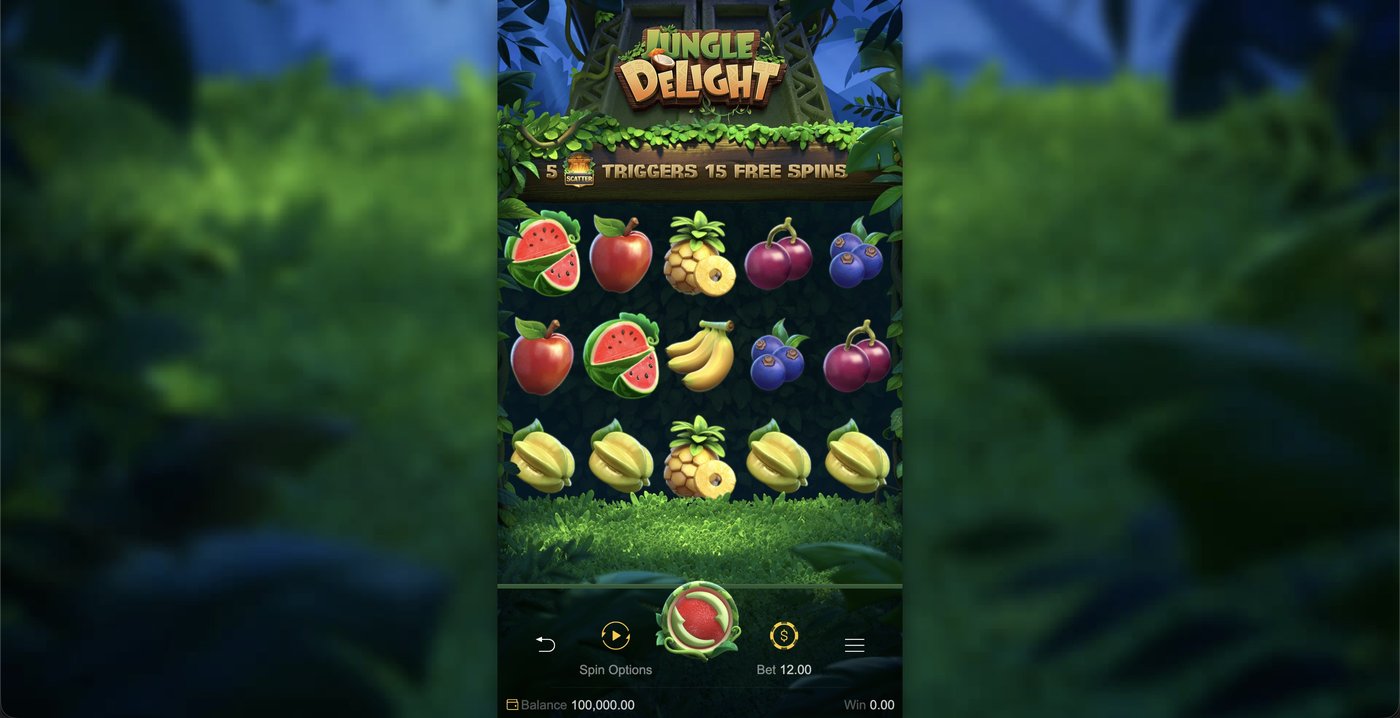 Jungle Delight: image of main menu