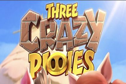 Three Crazy Piggies Online Slot Logo