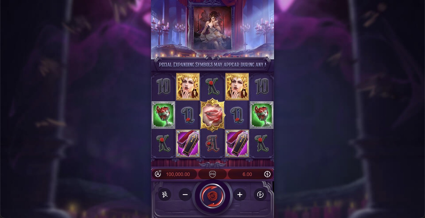 Vampire's Charm: image of main menu
