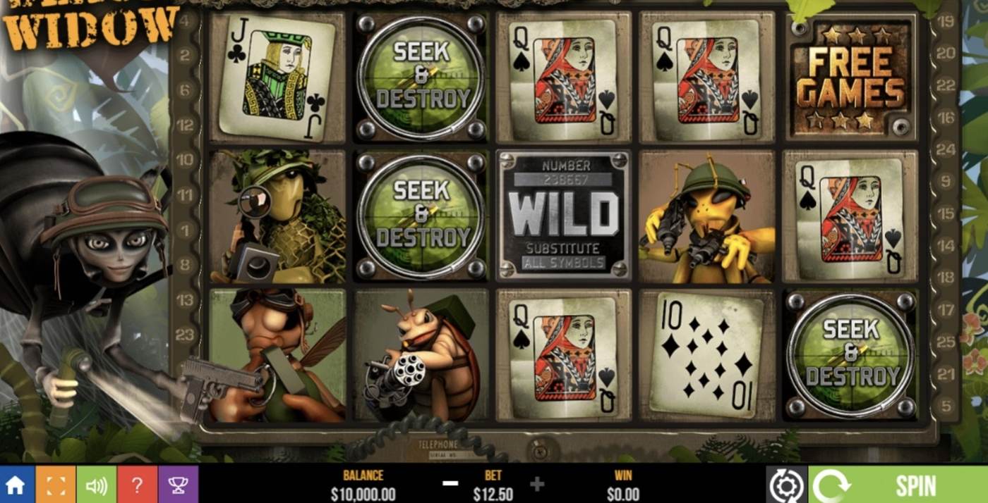 Black Widow: image of main menu