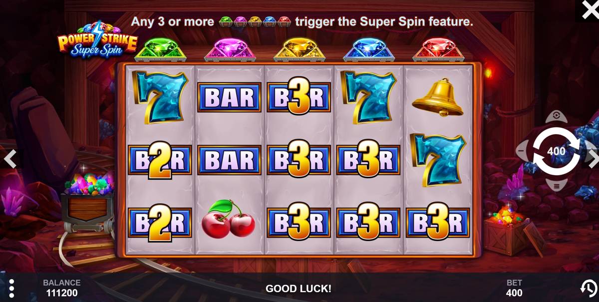 Power Strike Super Spin: image of main menu