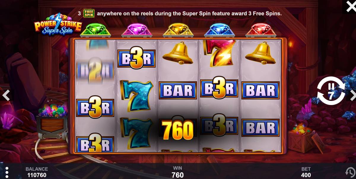 Power Strike Super Spin: image of winning