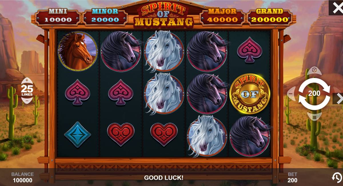 Spirit of Mustang: image of main menu