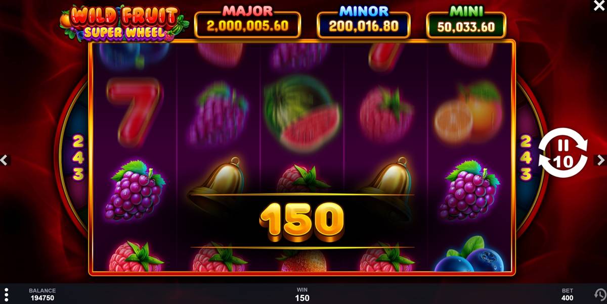 Wild Fruit Super Wheel: image of winning