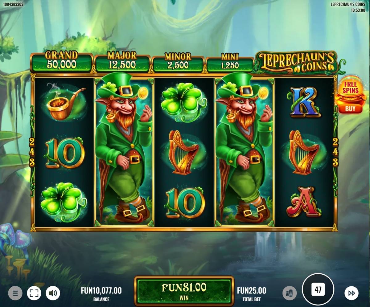 Leprechaun's Coins: image of winning