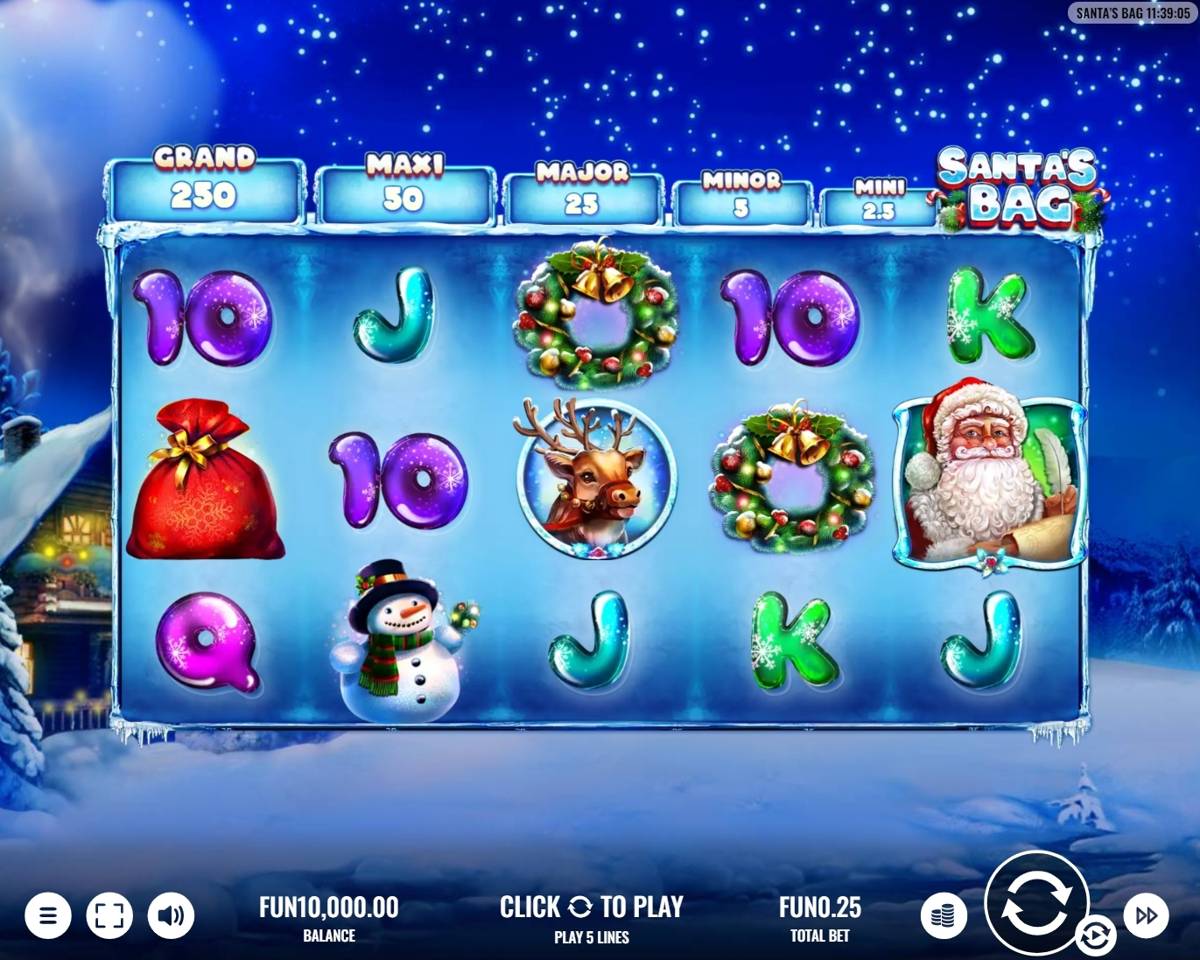 Santa's Bag: image of main menu
