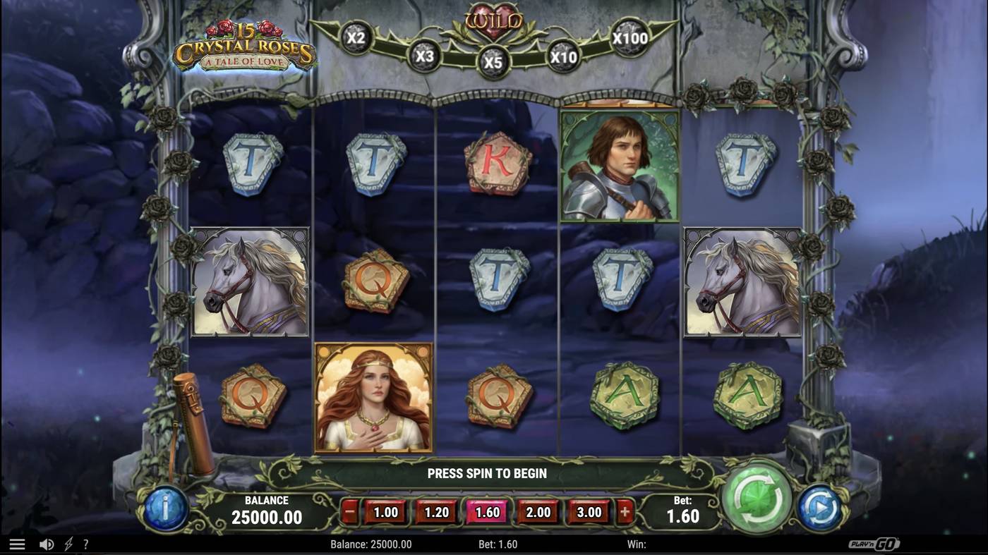 15 Crystal Roses A Tale of Love: image of main menu
