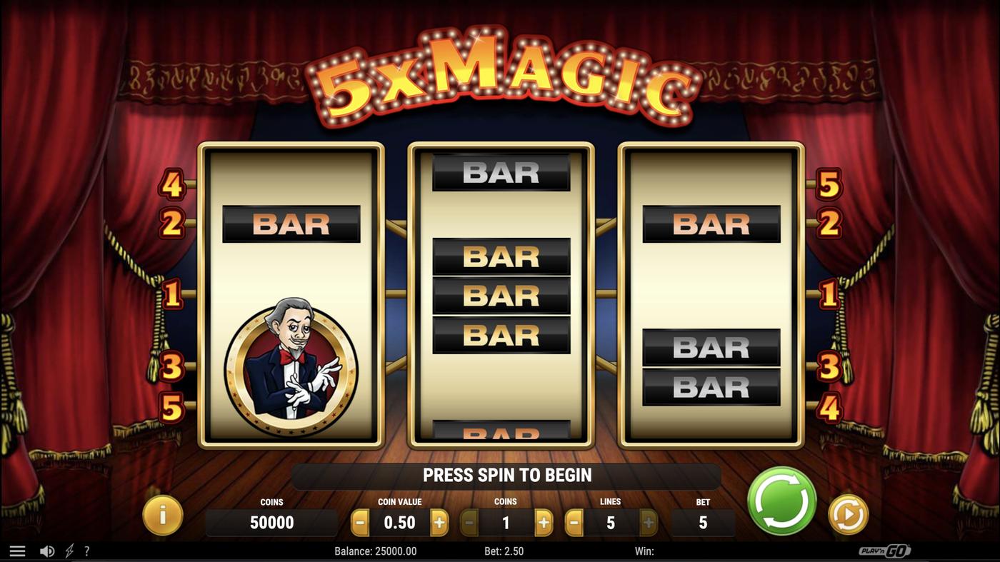 5x Magic: image of main menu