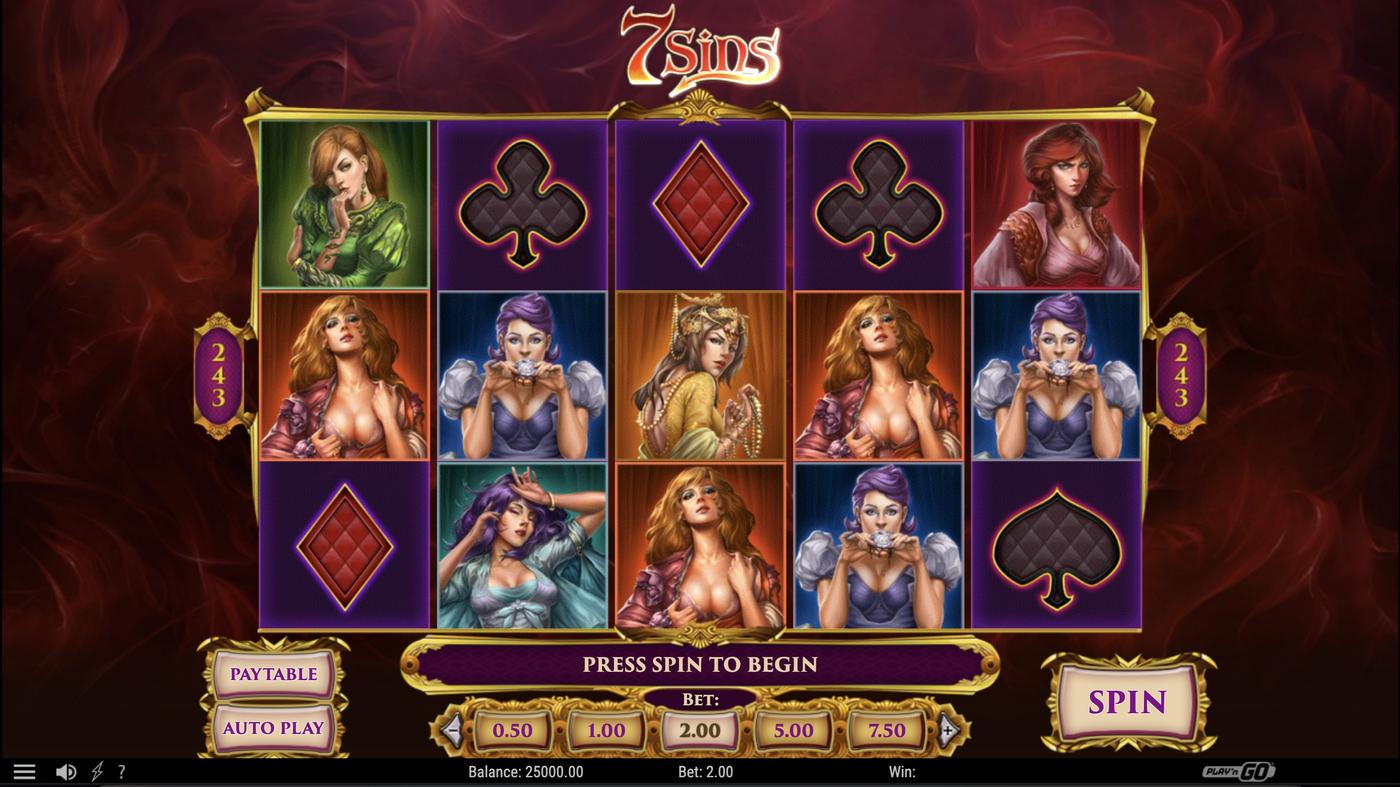 7 Sins: image of main menu
