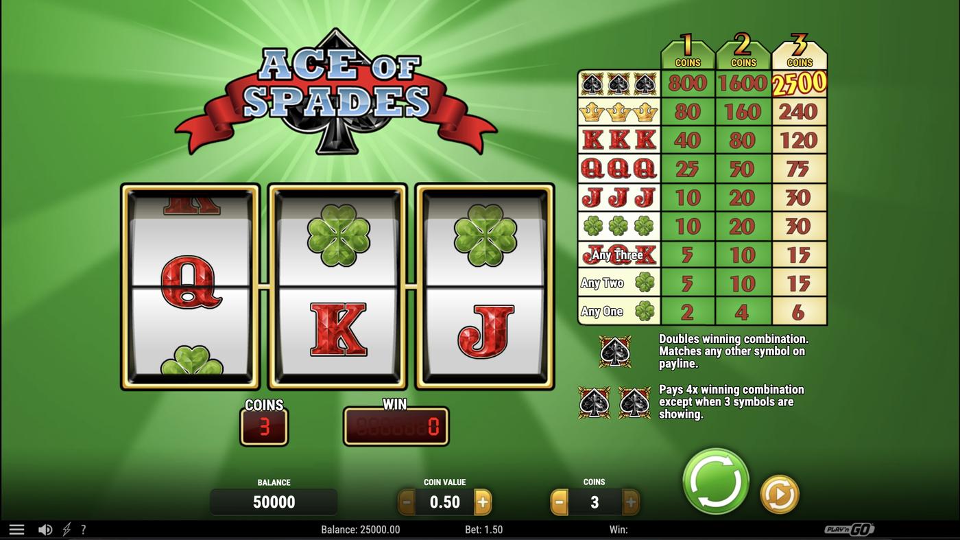 Ace of Spades: image of main menu