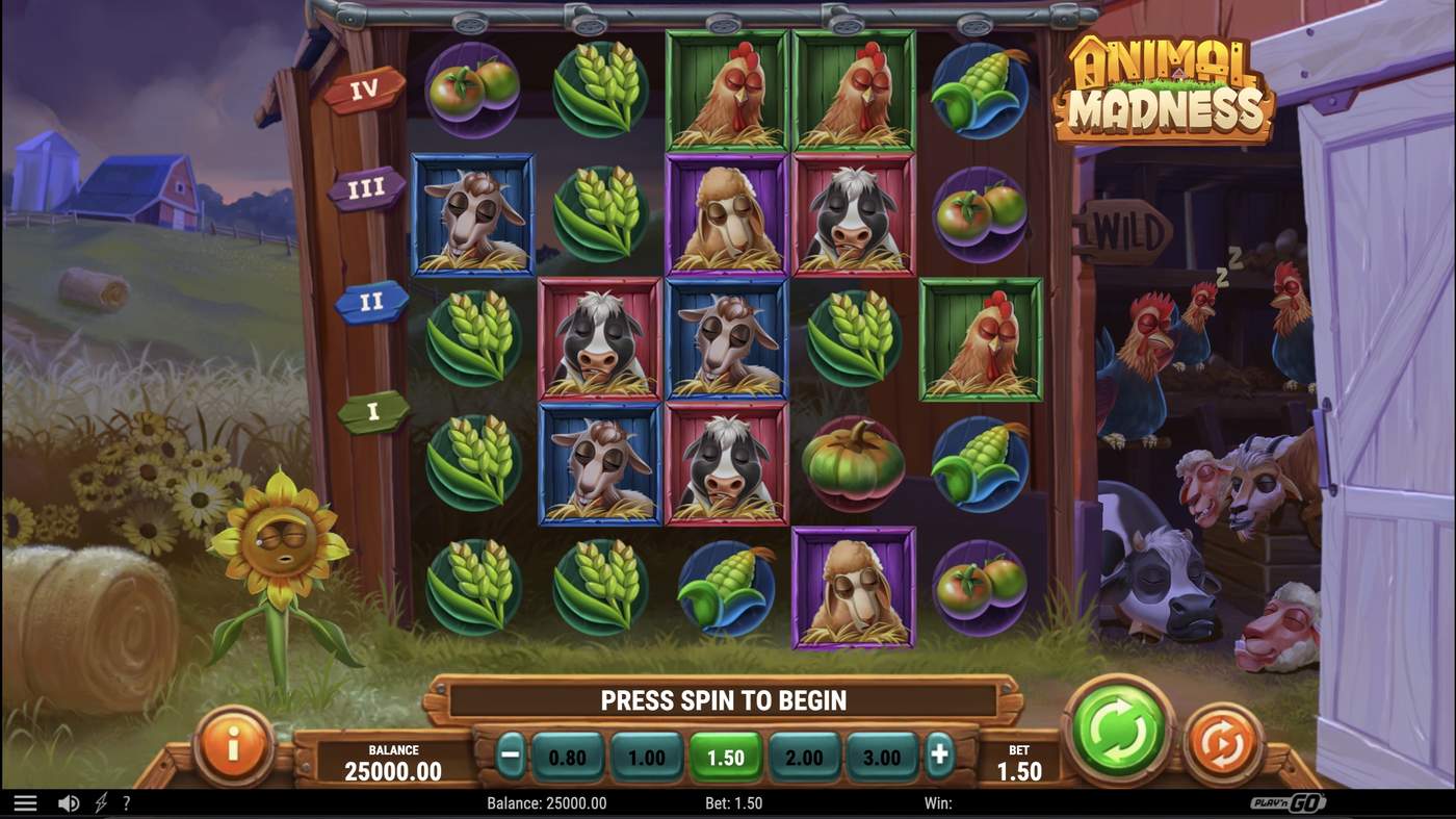 Animal Madness: image of main menu