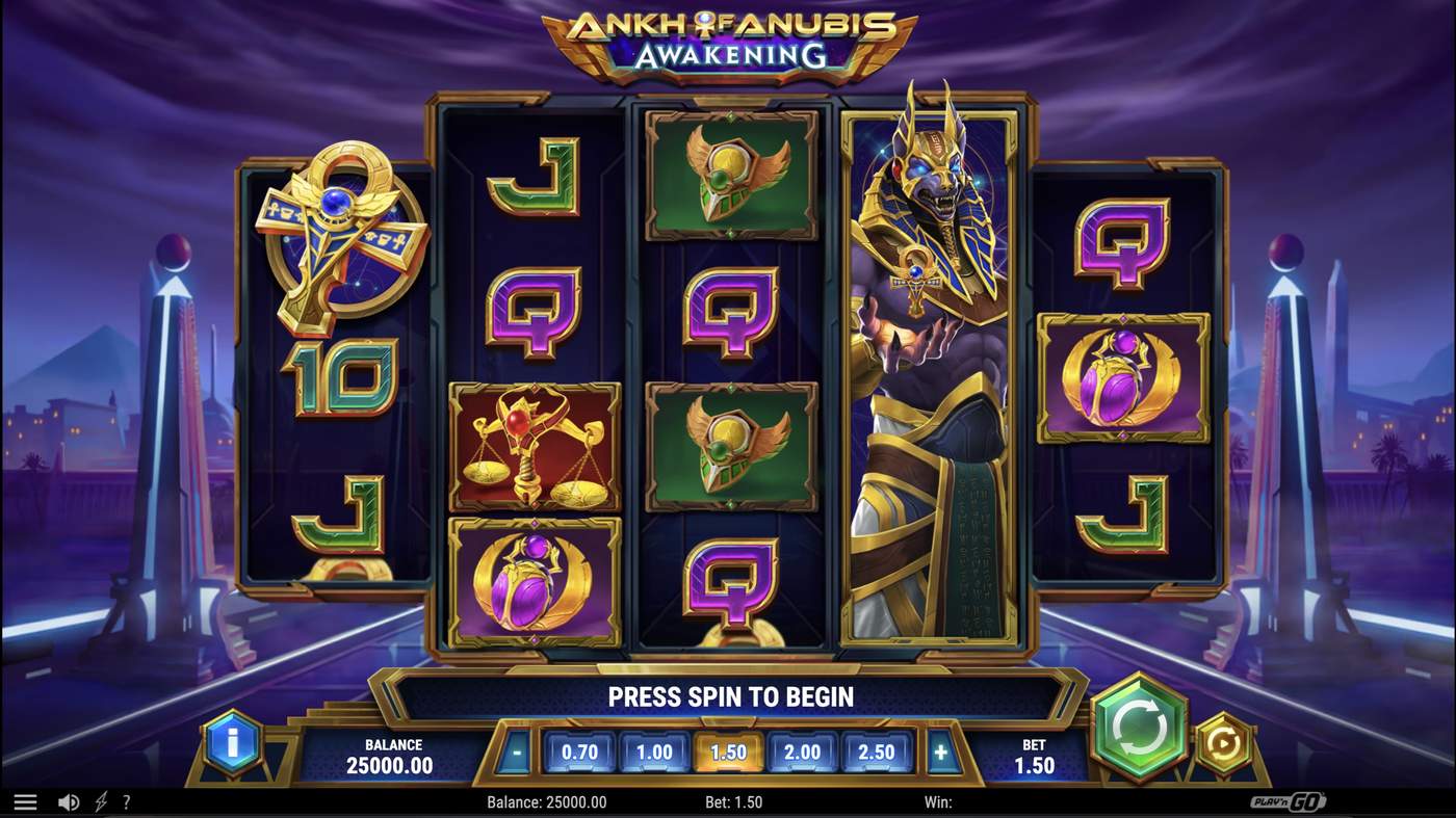 Ankh of Anubis Awakening: image of main menu