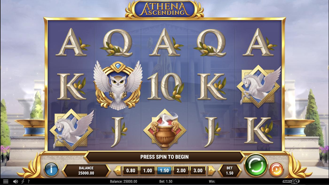 Athena Ascending: image of main menu