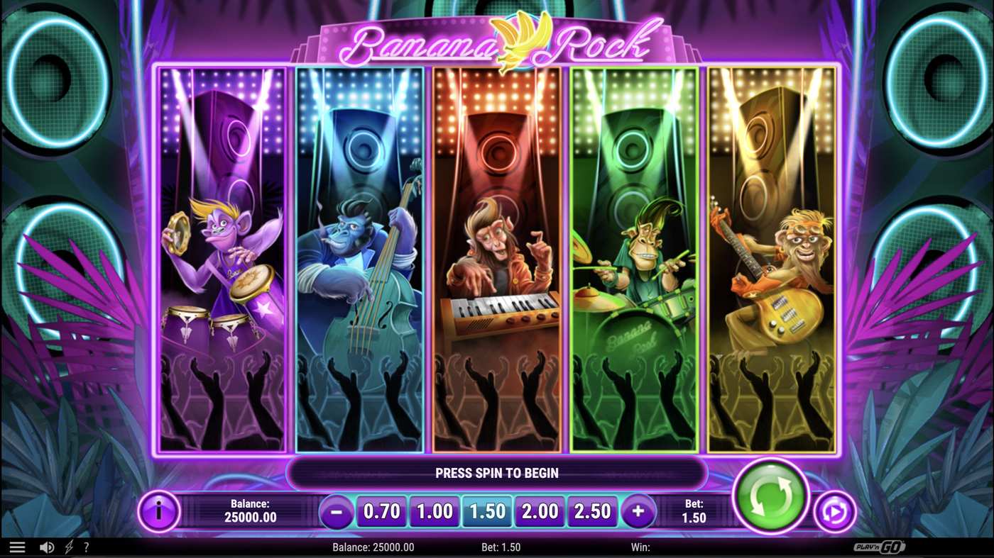 Banana Rock: image of main menu