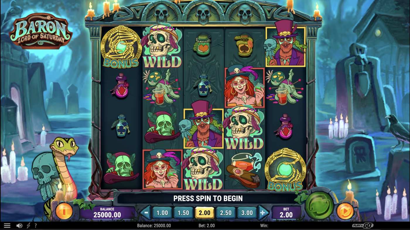 Baron Lord of Saturday: image of main menu