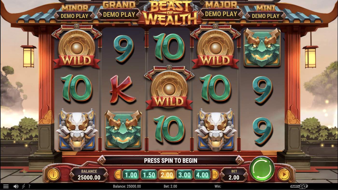 Beast of Wealth: image of main menu