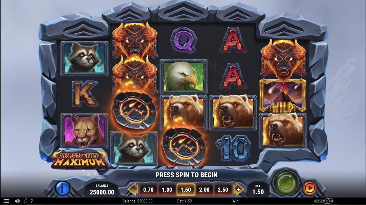 Beasts of Fire Maximum: image of main menu