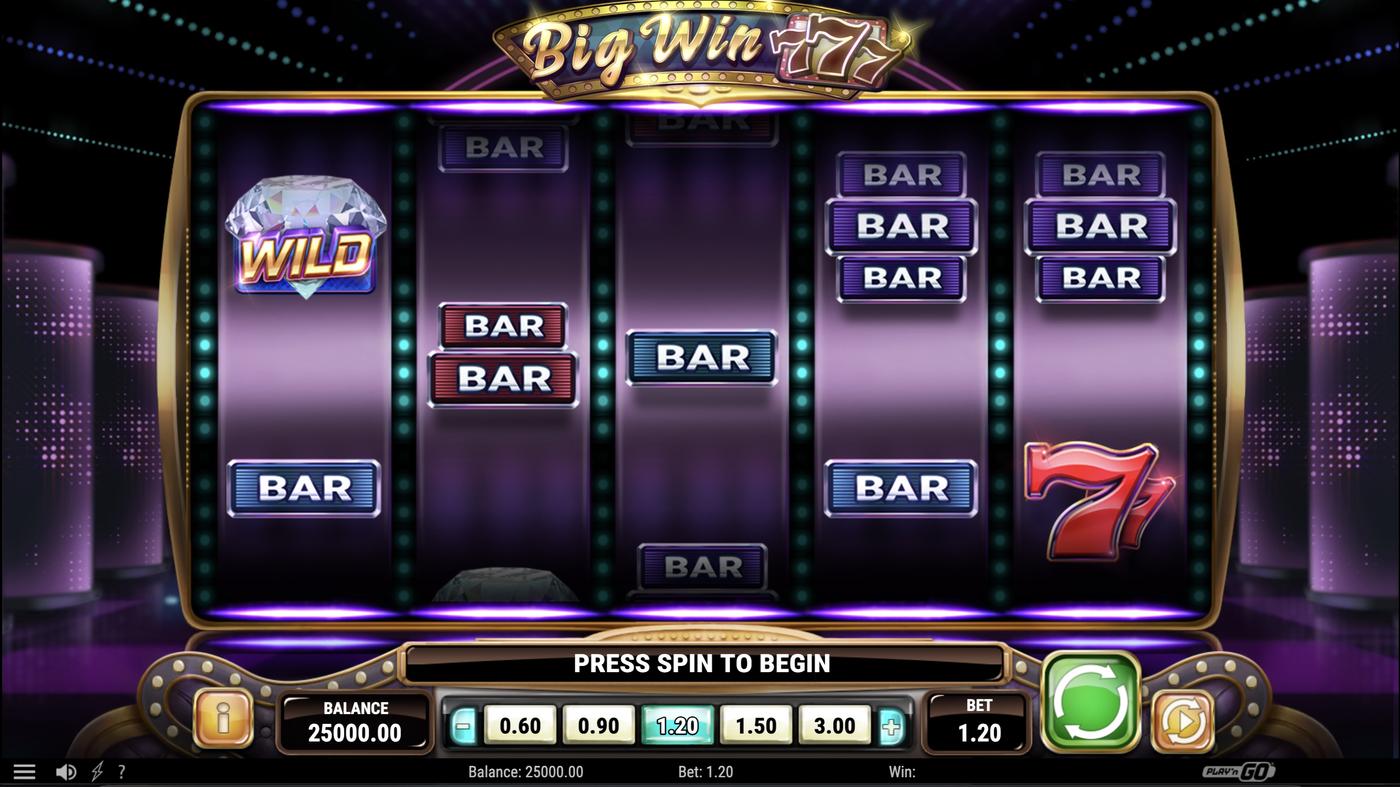 Big Win 777: image of main menu