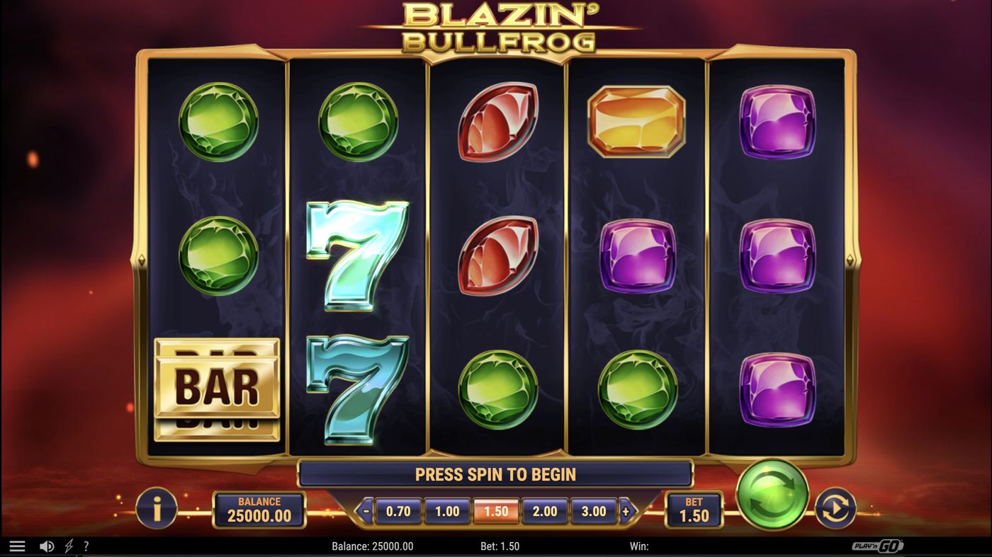 Blazin' Bullfrog: image of main menu