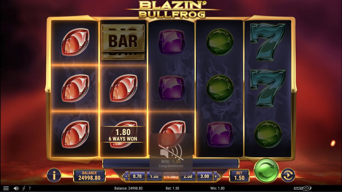 Blazin' Bullfrog: image of winning
