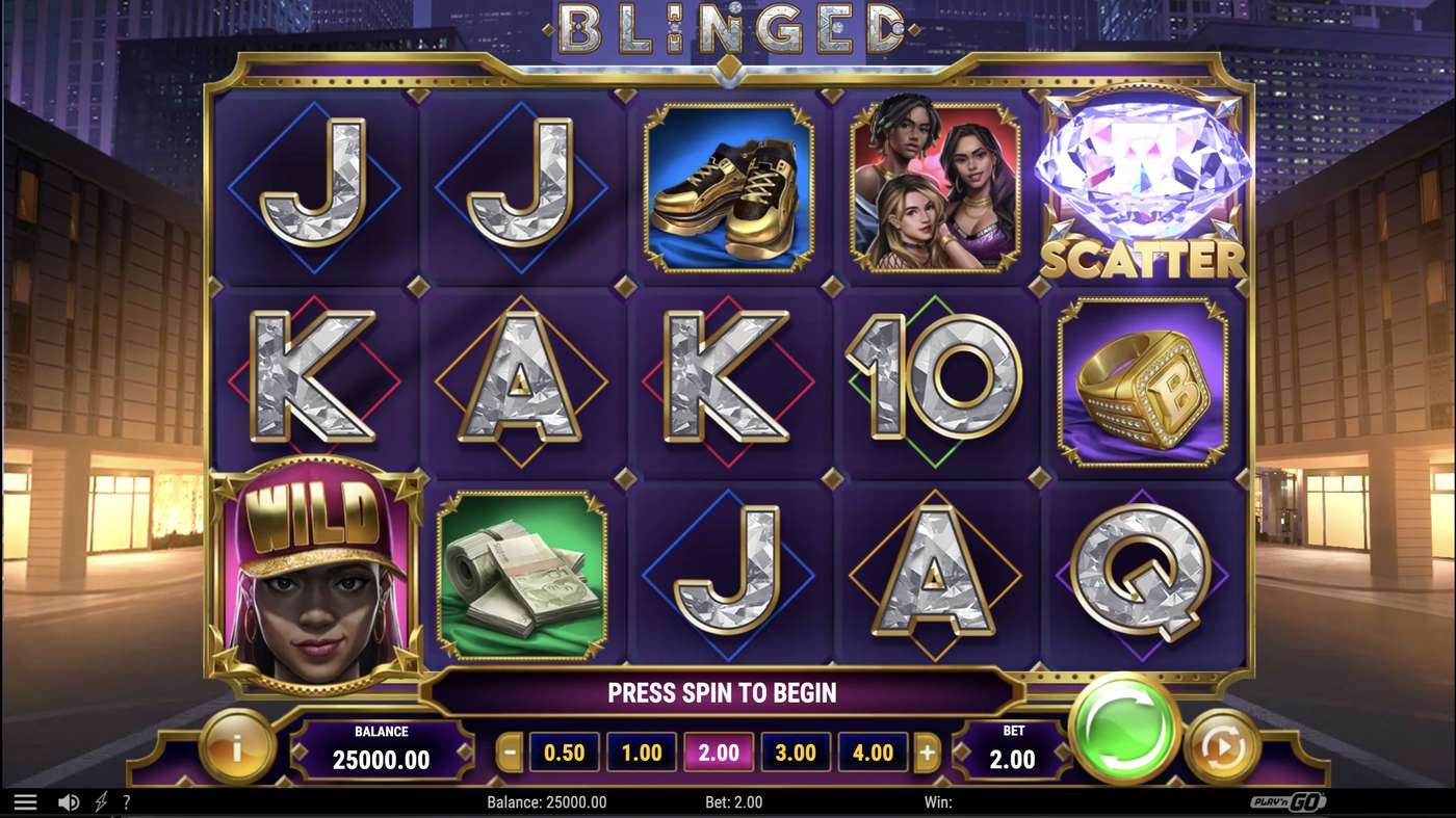 Blinged: image of main menu