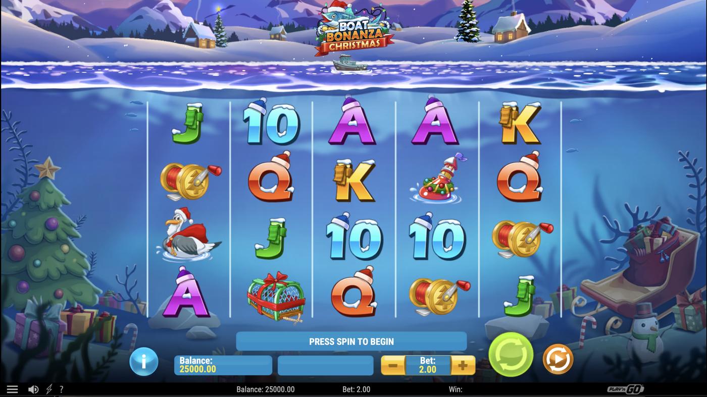 Boat Bonanza Christmas: image of main menu