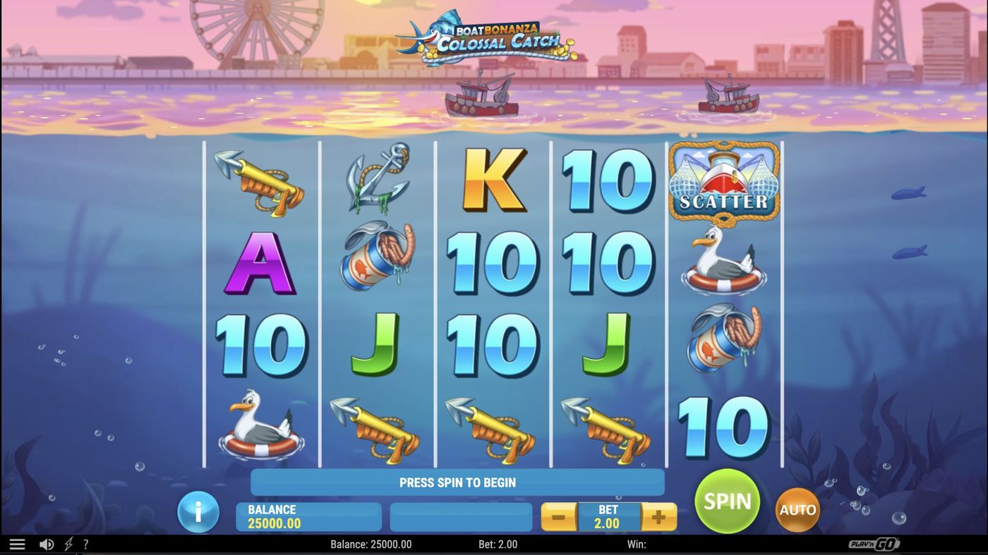 Boat Bonanza Colossal Catch: image of main menu