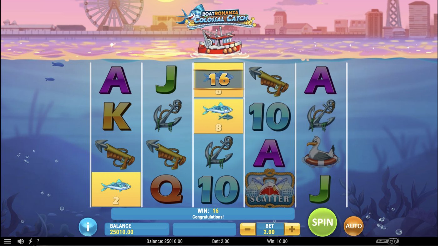 Boat Bonanza Colossal Catch: image of winning