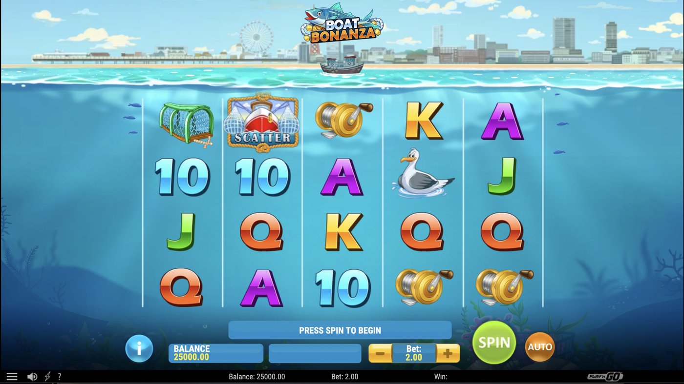 Boat Bonanza: image of main menu
