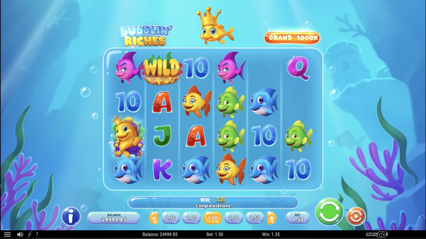 Bubblin' Riches: image of winning