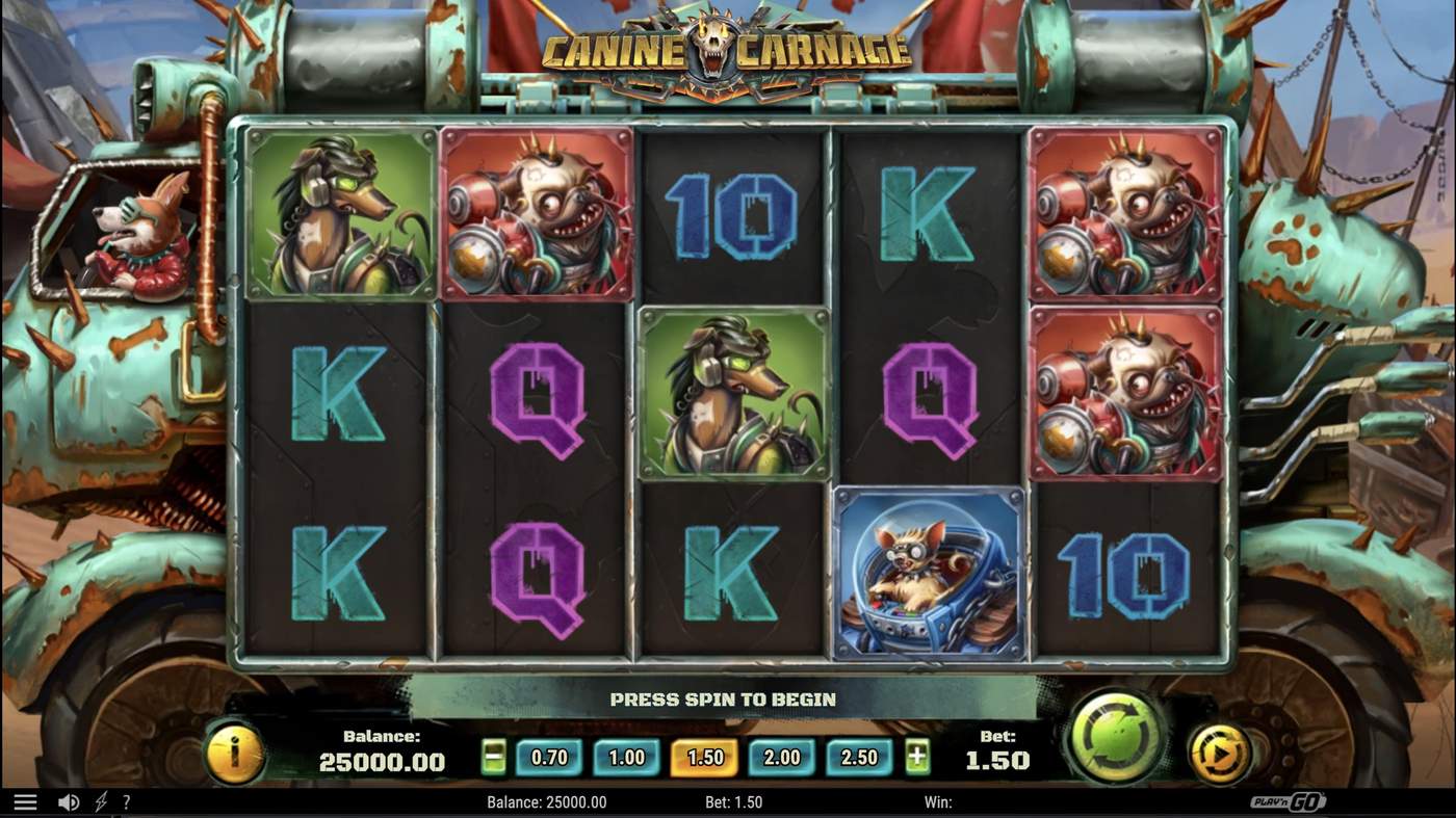 Canine Carnage: image of main menu