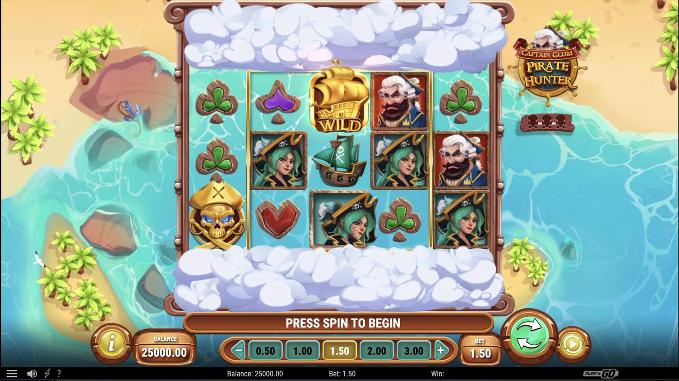 Captain Glum: Pirate Hunter: image of main menu